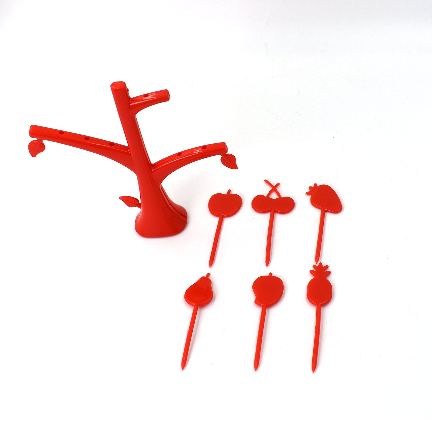2719 6 Pc Fruit Fork widely used for fruits and vegetable salads while eating them, because of its pointed easy pickup shape and all - DeoDap 2719 6 Pc Fruit Fork widely used for fruits and vegetable salads while eating them, because of its pointed easy pickup shape and all - DeoDap